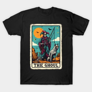 The Ghoul Fool Funny Jester Skeleton Fishing Dog Tarot Pun T-Shirt